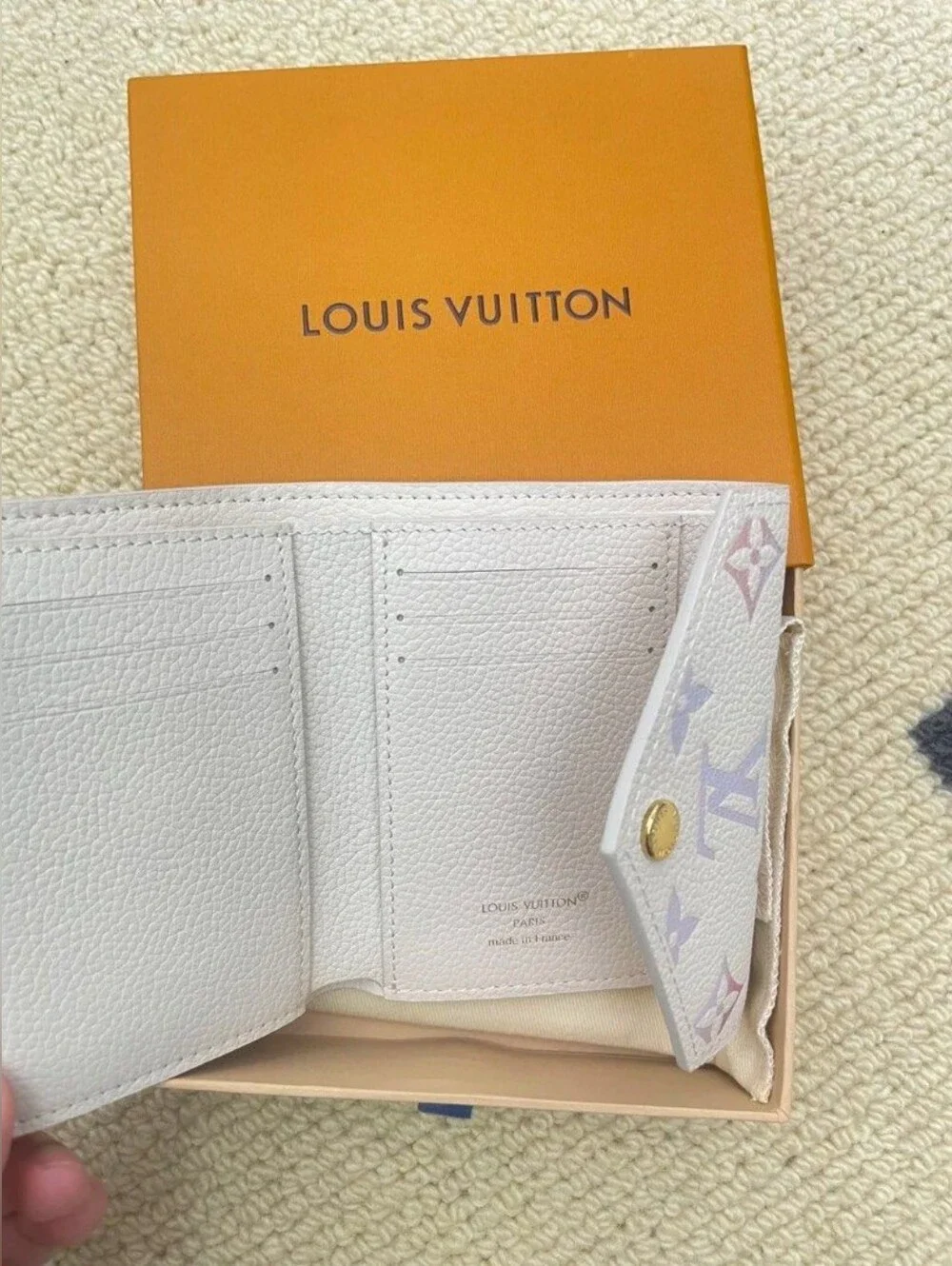Louis Vuitton Pastel Monogram Envelope Wallet in Lavender and Blush
